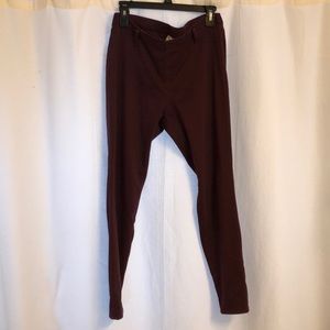 Burgundy jeggings